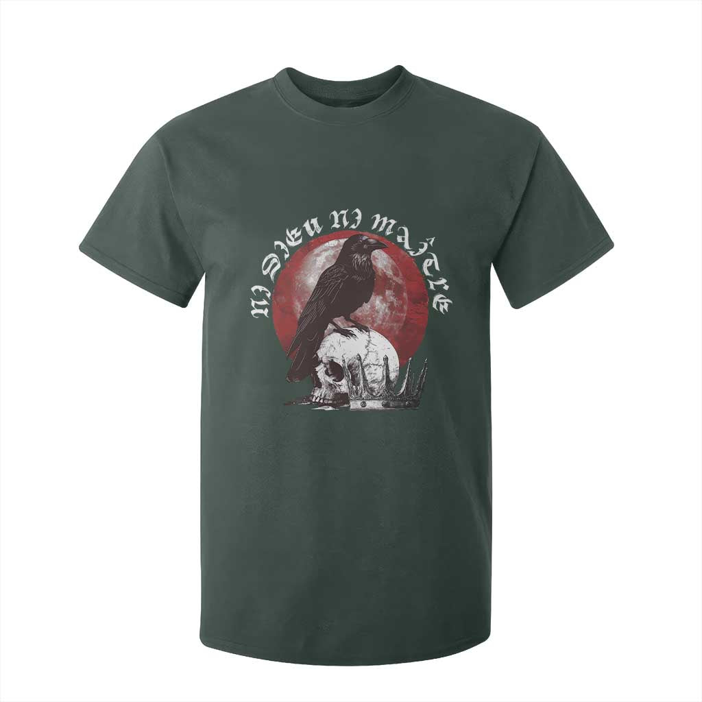 Ni Dieu Ni Maitre No God No Masters T Shirt For Kid Raven Skull TS11 Dark Forest Green Print Your Wear