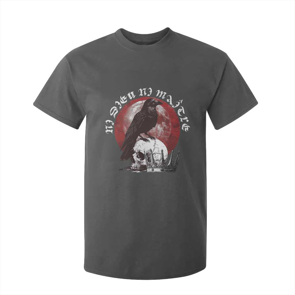 Ni Dieu Ni Maitre No God No Masters T Shirt For Kid Raven Skull TS11 Dark Heather Print Your Wear