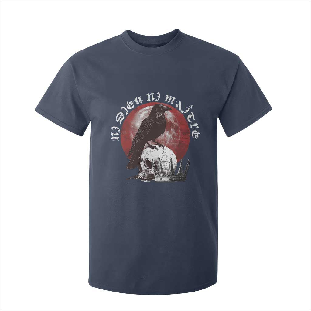 Ni Dieu Ni Maitre No God No Masters T Shirt For Kid Raven Skull TS11 Navy Print Your Wear