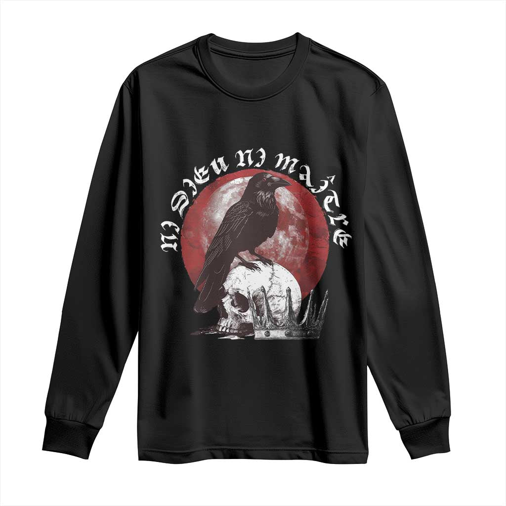 Ni Dieu Ni Maitre No God No Masters Long Sleeve Shirt Raven Skull TS11 Black Print Your Wear