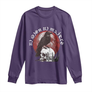 Ni Dieu Ni Maitre No God No Masters Long Sleeve Shirt Raven Skull TS11 Purple Print Your Wear