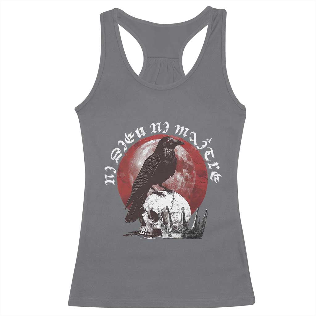 Ni Dieu Ni Maitre No God No Masters Racerback Tank Top Raven Skull TS11 Charcoal Print Your Wear