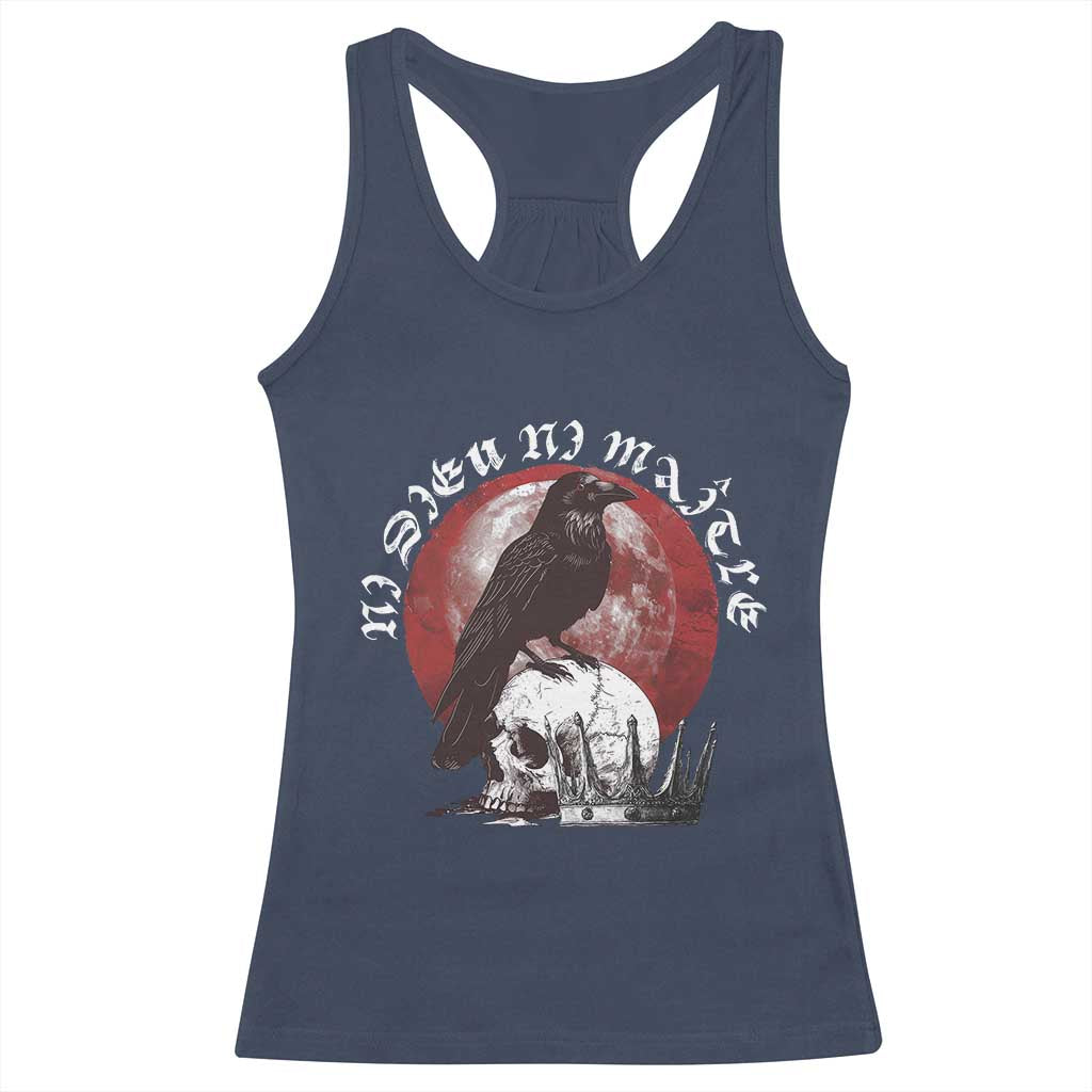 Ni Dieu Ni Maitre No God No Masters Racerback Tank Top Raven Skull TS11 Navy Print Your Wear