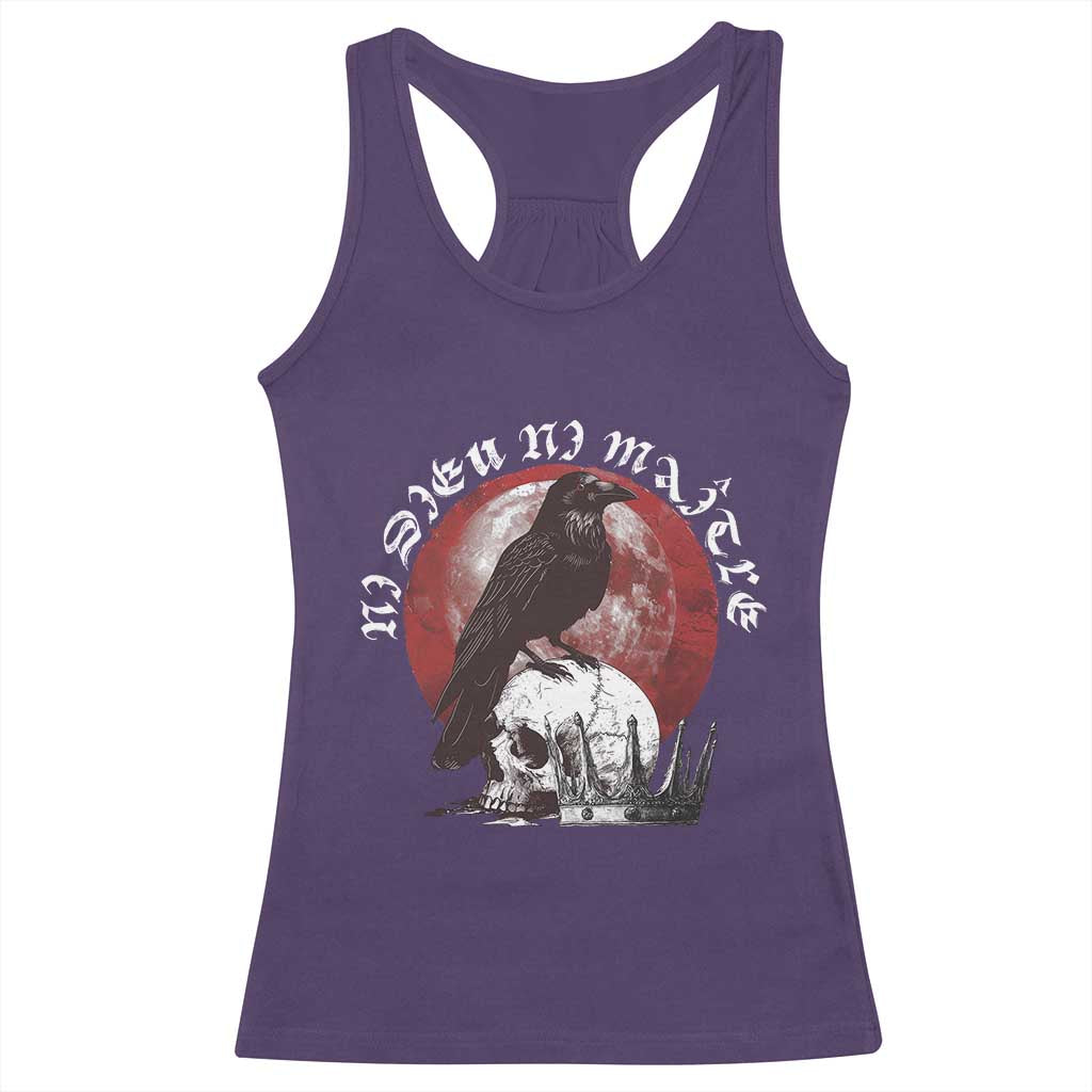 Ni Dieu Ni Maitre No God No Masters Racerback Tank Top Raven Skull TS11 Purple Print Your Wear