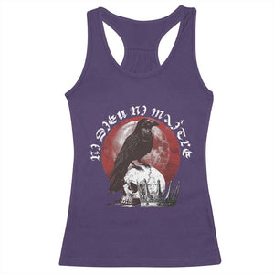 Ni Dieu Ni Maitre No God No Masters Racerback Tank Top Raven Skull TS11 Purple Print Your Wear