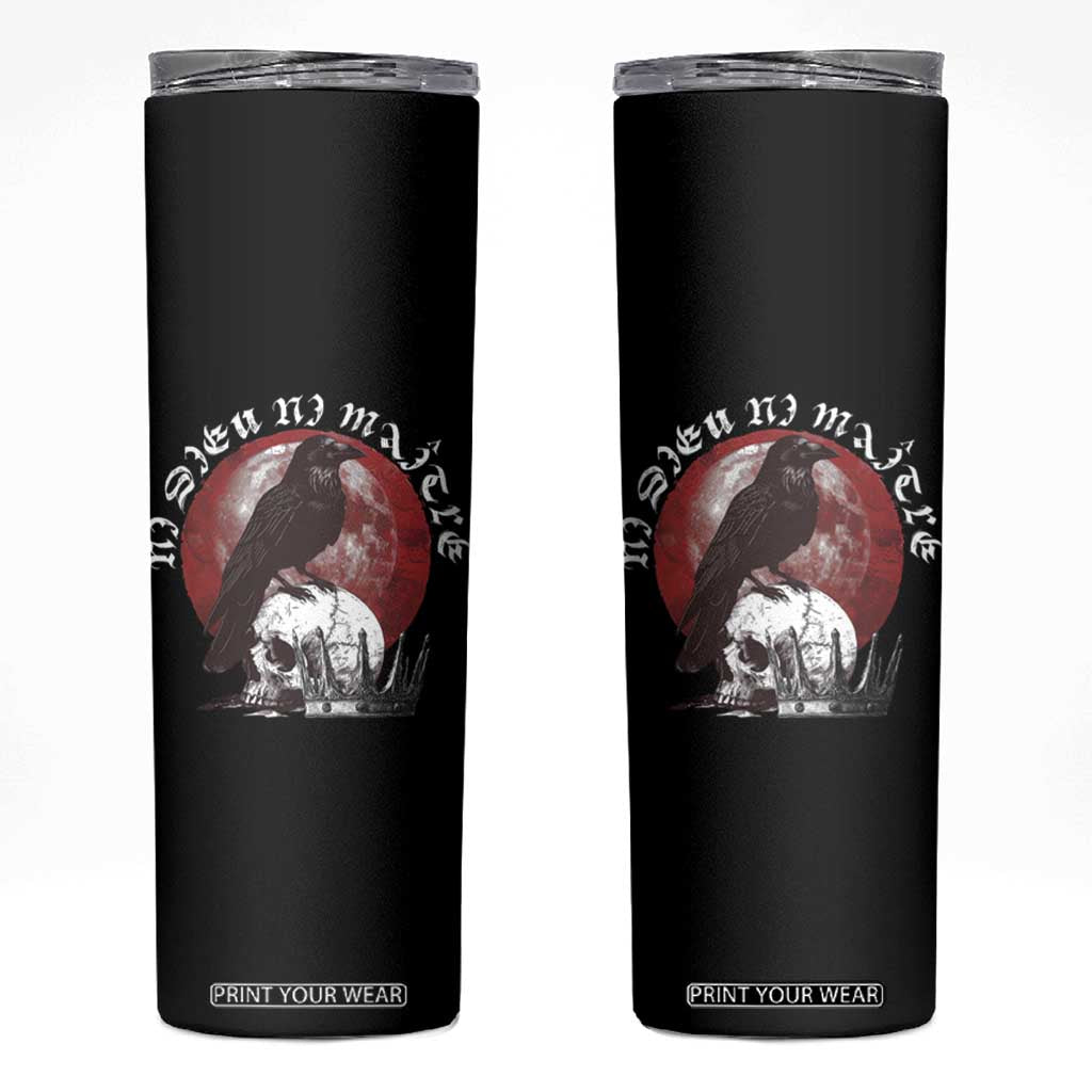 Ni Dieu Ni Maitre No God No Masters Skinny Tumbler Raven Skull TS11 Black Print Your Wear