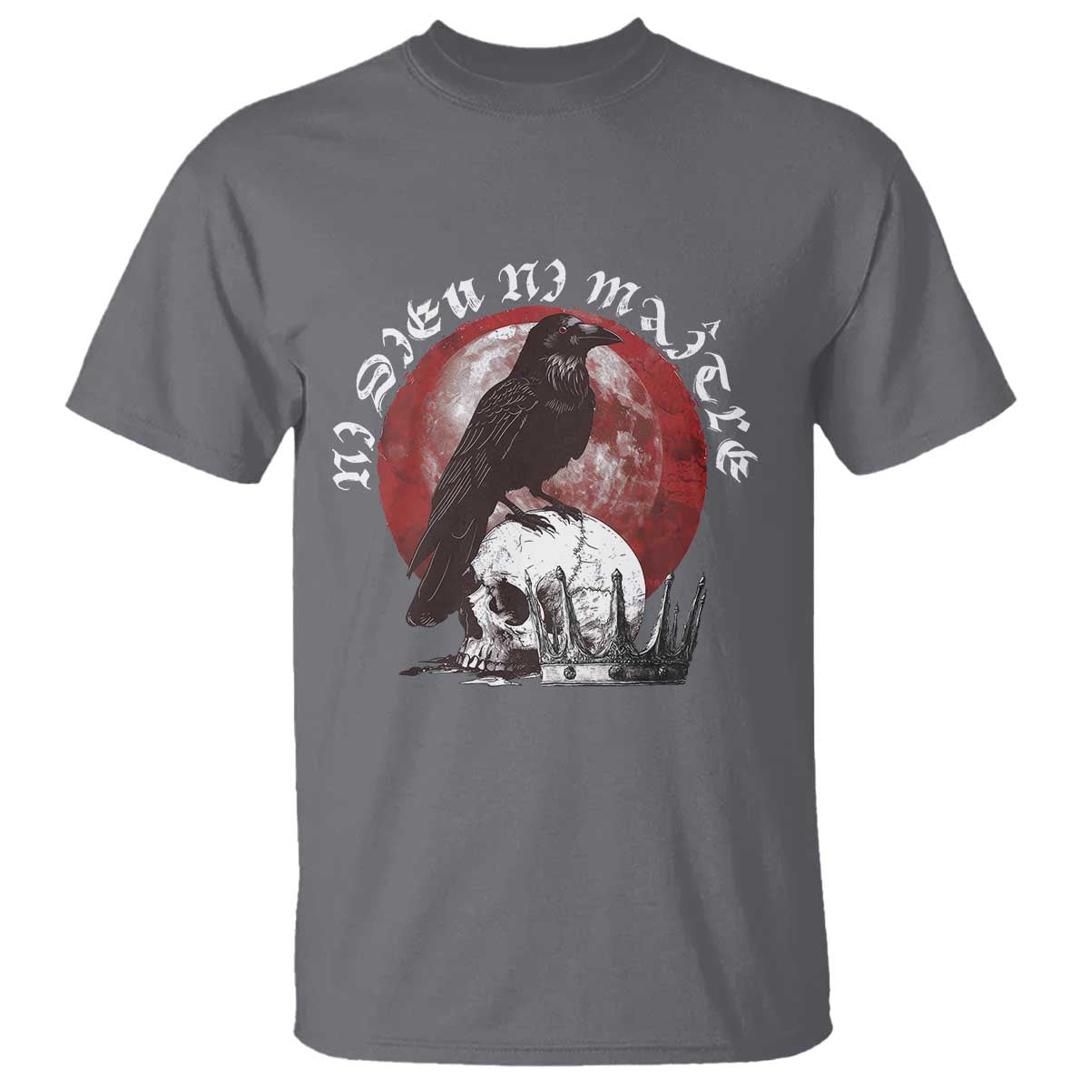 Ni Dieu Ni Maitre No God No Masters T Shirt Raven Skull TS11 Charcoal Print Your Wear