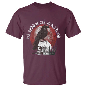 Ni Dieu Ni Maitre No God No Masters T Shirt Raven Skull TS11 Maroon Print Your Wear