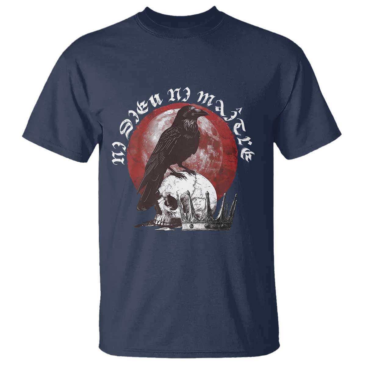 Ni Dieu Ni Maitre No God No Masters T Shirt Raven Skull TS11 Navy Print Your Wear