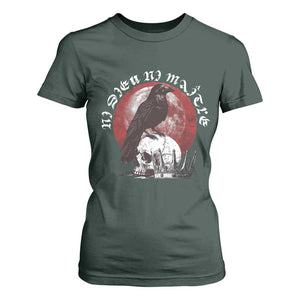 Ni Dieu Ni Maitre No God No Masters T Shirt For Women Raven Skull TS11 Dark Forest Green Print Your Wear