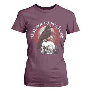 Ni Dieu Ni Maitre No God No Masters T Shirt For Women Raven Skull TS11 Maroon Print Your Wear