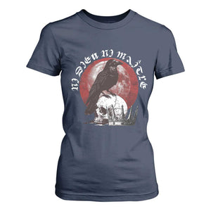 Ni Dieu Ni Maitre No God No Masters T Shirt For Women Raven Skull TS11 Navy Print Your Wear