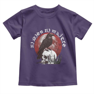 Ni Dieu Ni Maitre No God No Masters Toddler T Shirt Raven Skull TS11 Purple Print Your Wear