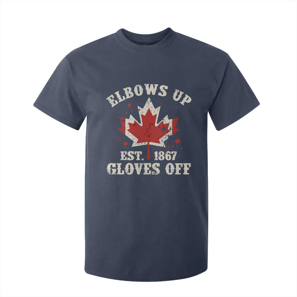 Elbows Up Canada EST 1867 T Shirt For Kid Proud Canadian Maple Leaf TS11 Navy Print Your Wear