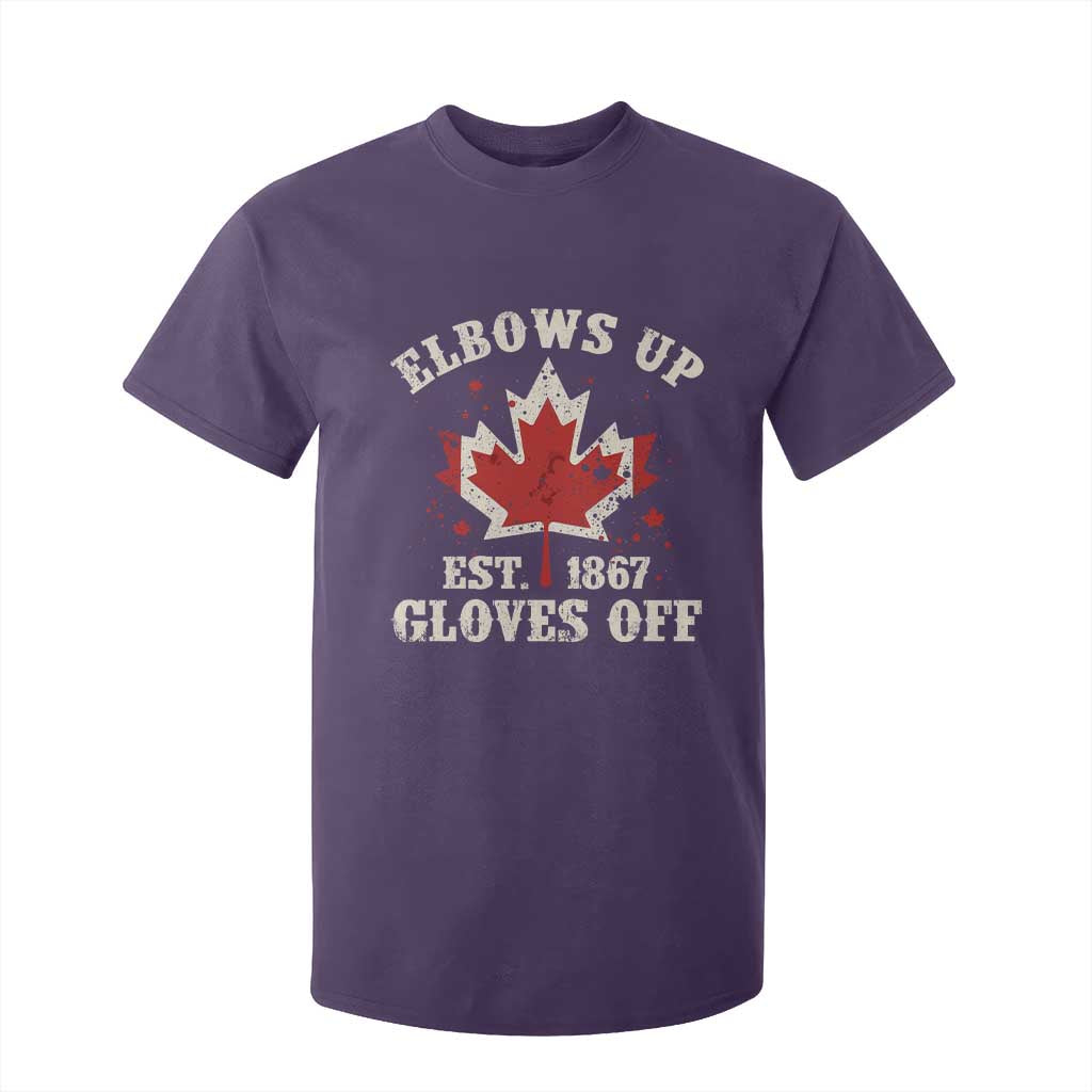 Elbows Up Canada EST 1867 T Shirt For Kid Proud Canadian Maple Leaf TS11 Purple Print Your Wear