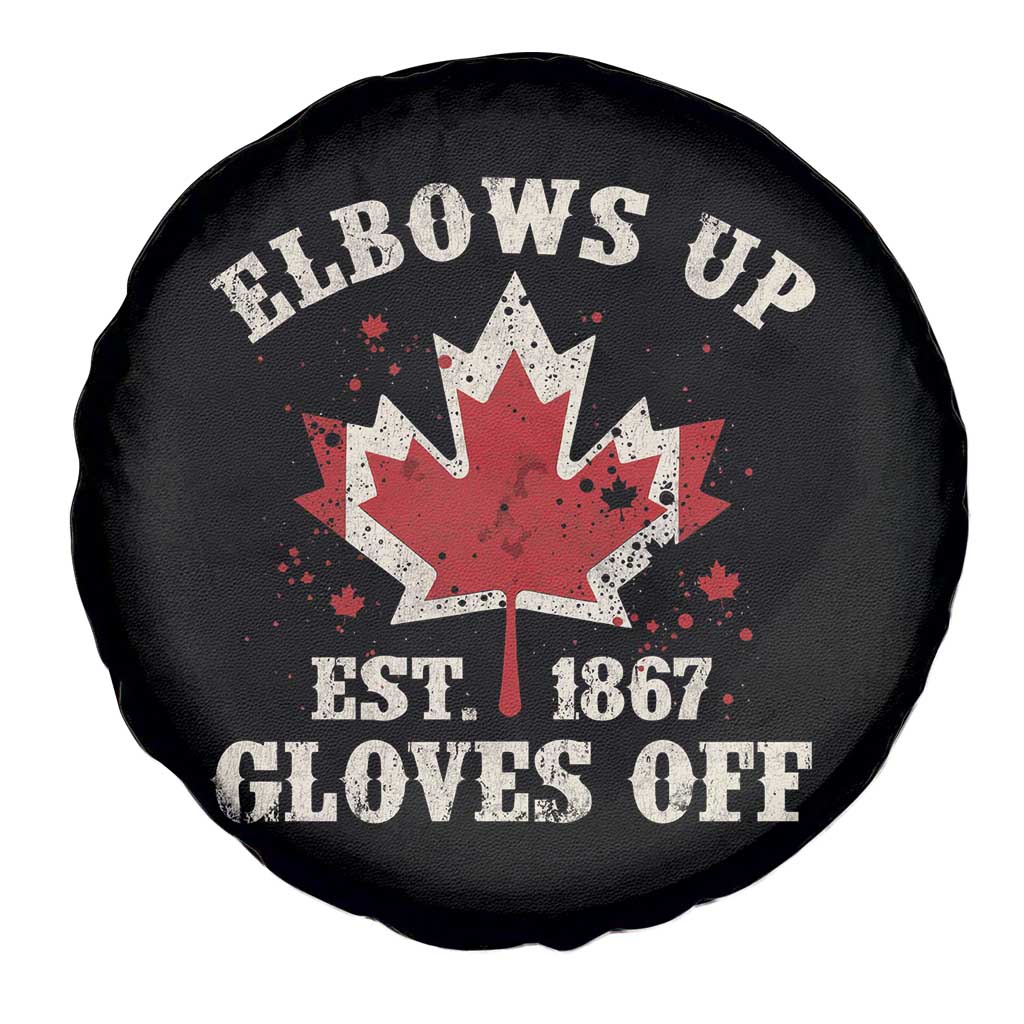 Elbows Up Canada EST 1867 Spare Tire Cover Proud Canadian Maple Leaf TS11 Print Your Wear