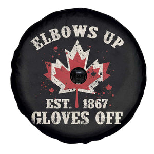Elbows Up Canada EST 1867 Spare Tire Cover Proud Canadian Maple Leaf TS11 Print Your Wear