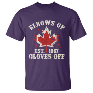 Elbows Up Canada EST 1867 T Shirt Proud Canadian Maple Leaf TS11 Purple Print Your Wear