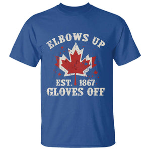 Elbows Up Canada EST 1867 T Shirt Proud Canadian Maple Leaf TS11 Royal Blue Print Your Wear