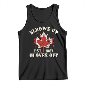 Elbows Up Canada EST 1867 Tank Top Proud Canadian Maple Leaf TS11 Black Print Your Wear