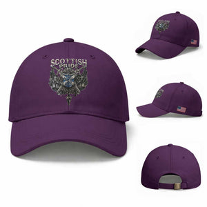 Scottish Pride Celtic Scotland Lion Rampant Baseball Cap TS11 Baseball Cap Universal Fit Purple Print Your Wear