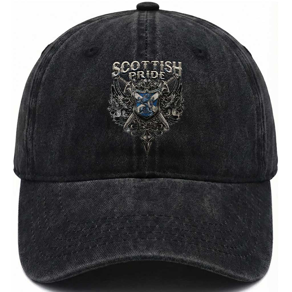 Scottish Pride Celtic Scotland Lion Rampant Washed Cotton Baseball Cap TS11 Print Your Wear