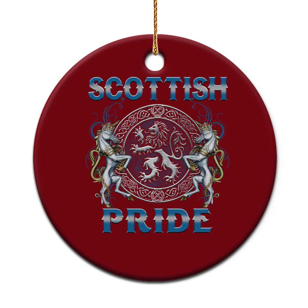 Scottish Pride Ceramic Ornament Lion Rampant Unicorns Scottish Flag TS11 1pc Red Print Your Wear