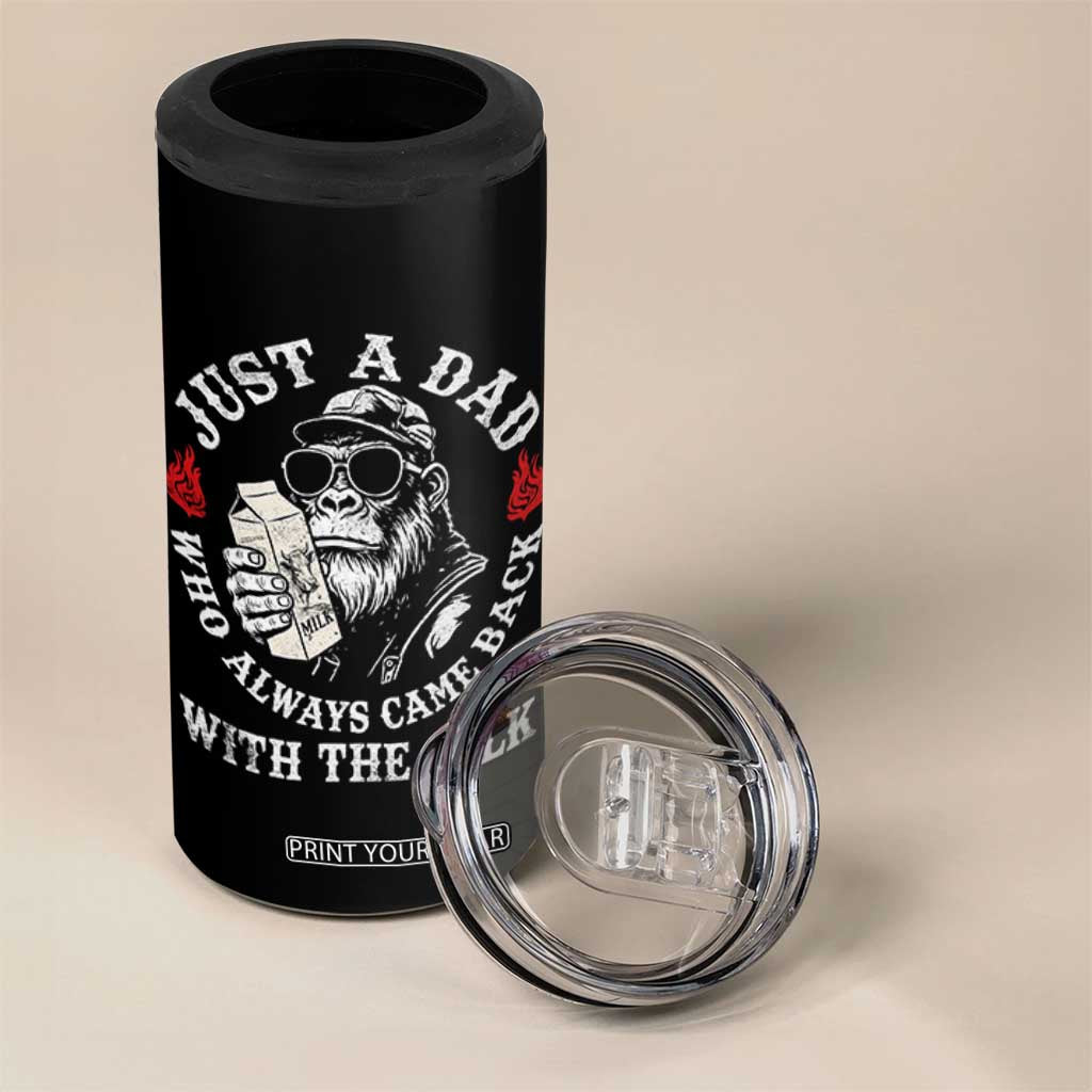 Just A Dad Who Always Came Back With The Milk Funny Bigfoot Father's Day 4 in 1 Can Cooler Tumbler TS11 Print Your Wear