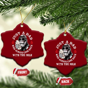 Just A Dad Who Always Came Back With The Milk Funny Bigfoot Father's Day Ceramic Ornament TS11 Print Your Wear