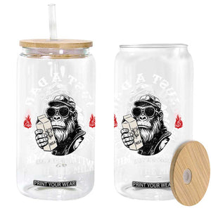 Just A Dad Who Always Came Back With The Milk Funny Bigfoot Father's Day Glass Can TS11 Print Your Wear