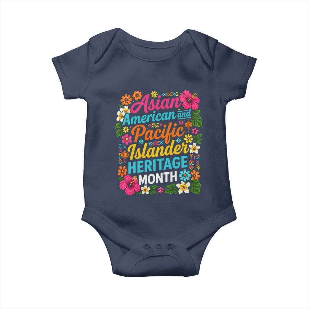 AAPI Asian American and Pacific Islander Heritage Month Baby Onesie TS11 Navy Print Your Wear