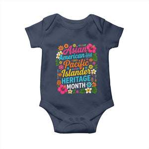 AAPI Asian American and Pacific Islander Heritage Month Baby Onesie TS11 Navy Print Your Wear