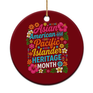 AAPI Asian American and Pacific Islander Heritage Month Ceramic Ornament TS11 1pc Red Print Your Wear