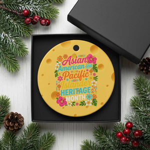 AAPI Asian American and Pacific Islander Heritage Month Ceramic Ornament TS11 1pc Yellow Cheese Print Your Wear