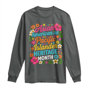 AAPI Asian American and Pacific Islander Heritage Month Long Sleeve Shirt TS11 Dark Heather Print Your Wear