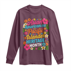 AAPI Asian American and Pacific Islander Heritage Month Long Sleeve Shirt TS11 Maroon Print Your Wear