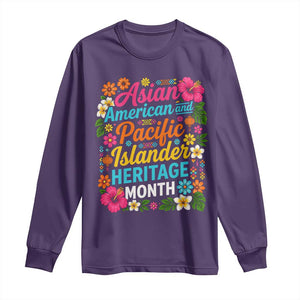 AAPI Asian American and Pacific Islander Heritage Month Long Sleeve Shirt TS11 Purple Print Your Wear