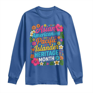 AAPI Asian American and Pacific Islander Heritage Month Long Sleeve Shirt TS11 Royal Blue Print Your Wear
