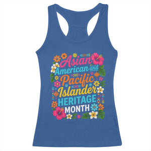 AAPI Asian American and Pacific Islander Heritage Month Racerback Tank Top TS11 Royal Blue Print Your Wear