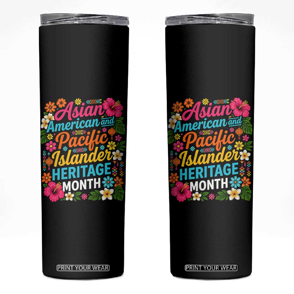 AAPI Asian American and Pacific Islander Heritage Month Skinny Tumbler TS11 Black Print Your Wear
