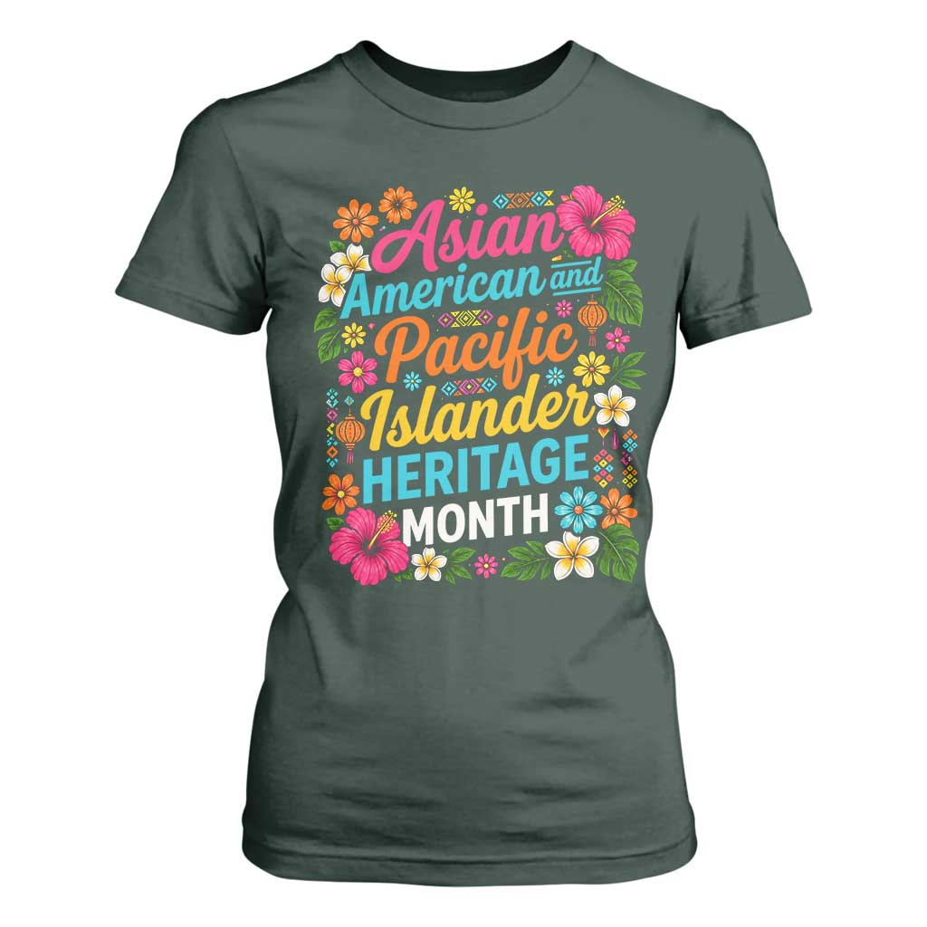AAPI Asian American and Pacific Islander Heritage Month T Shirt For Women TS11 Dark Forest Green Print Your Wear