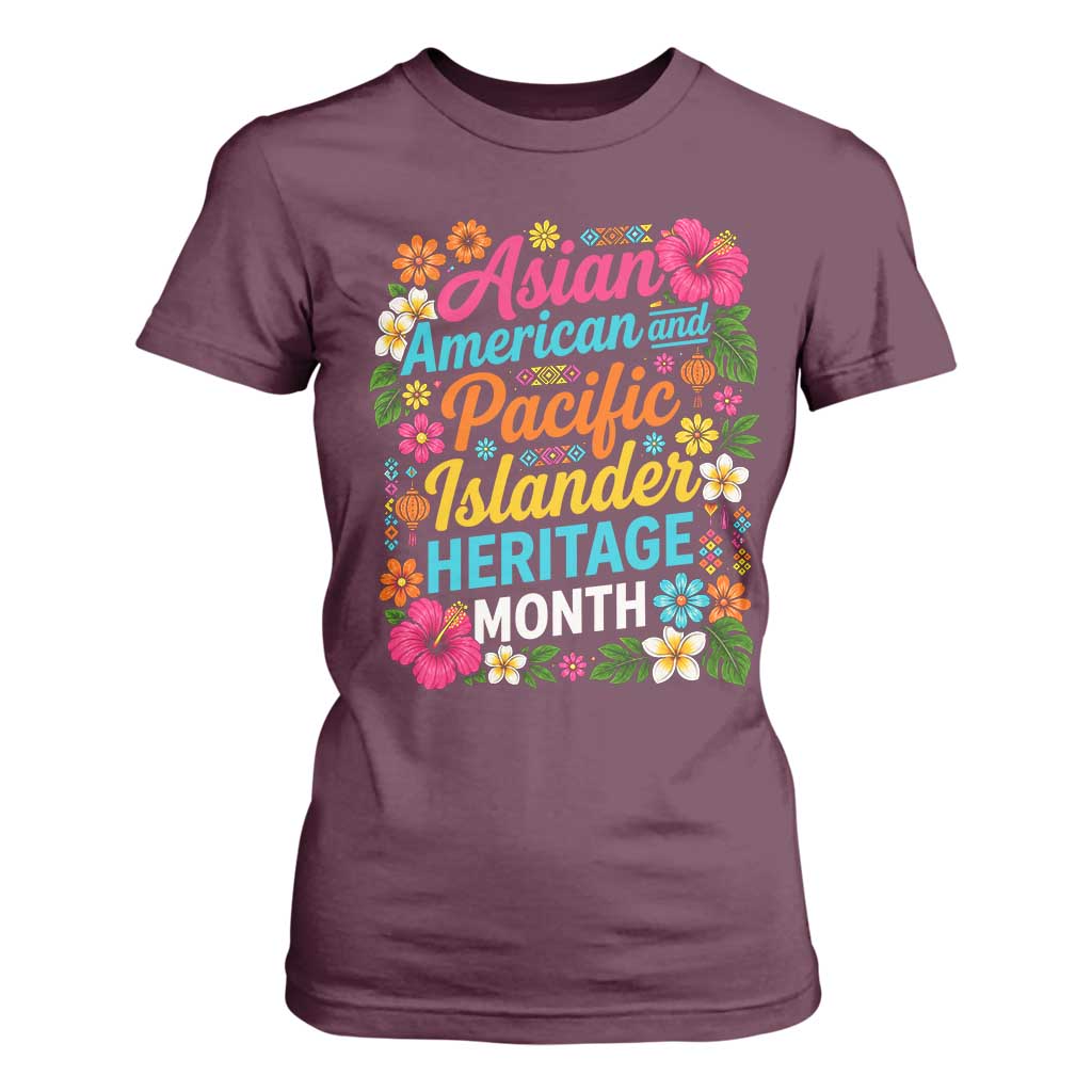 AAPI Asian American and Pacific Islander Heritage Month T Shirt For Women TS11 Maroon Print Your Wear