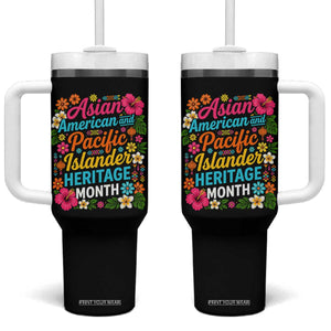 AAPI Asian American and Pacific Islander Heritage Month Tumbler With Handle TS11 One Size: 40 oz Black Print Your Wear