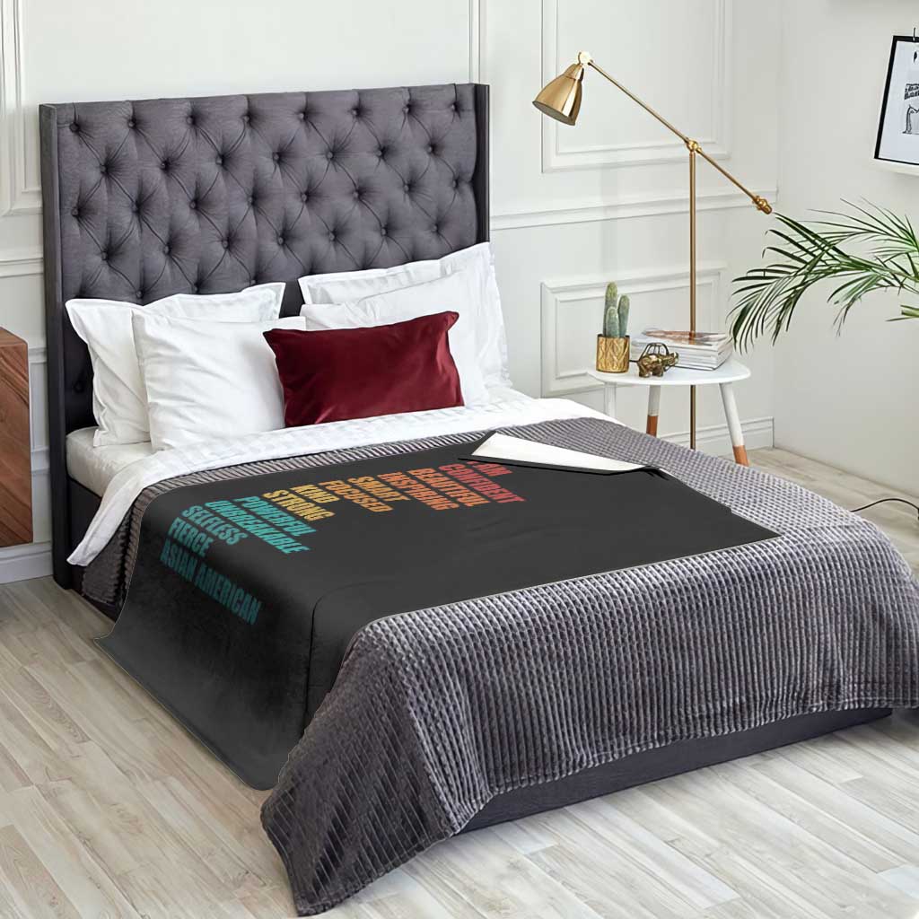I Am Confident Beautiful Inspiring Asian American Throw Blanket AAPI Heritage Month TS11 Print Your Wear