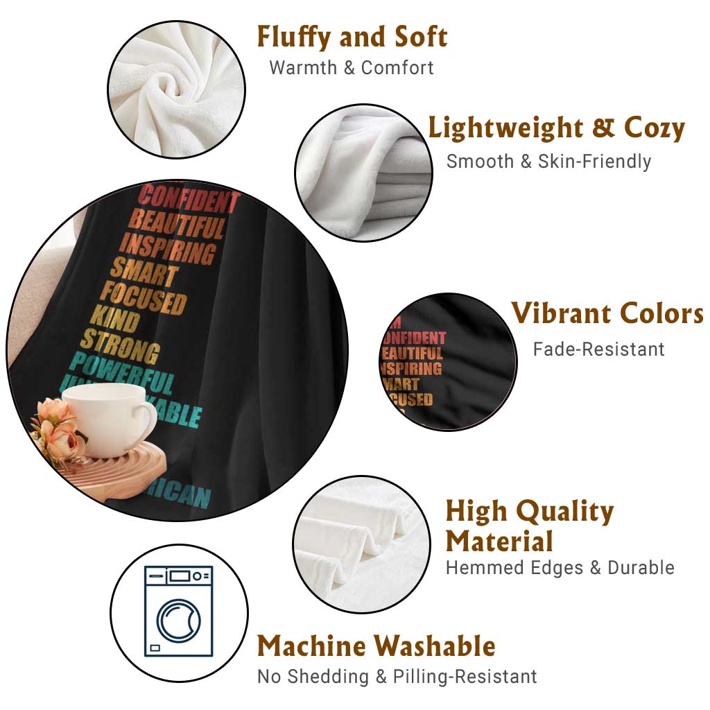 I Am Confident Beautiful Inspiring Asian American Throw Blanket AAPI Heritage Month TS11 Print Your Wear