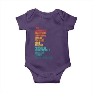 I Am Confident Beautiful Inspiring Asian American Baby Onesie AAPI Heritage Month TS11 Purple Print Your Wear