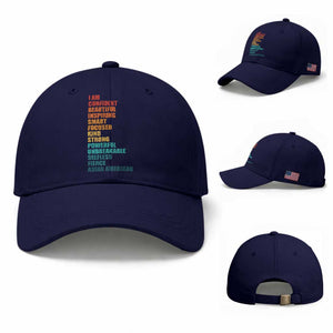 I Am Confident Beautiful Inspiring Asian American Baseball Cap AAPI Heritage Month TS11 Baseball Cap Universal Fit Dark Blue Print Your Wear