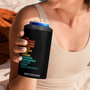 I Am Confident Beautiful Inspiring Asian American 4 in 1 Can Cooler Tumbler AAPI Heritage Month TS11 Print Your Wear