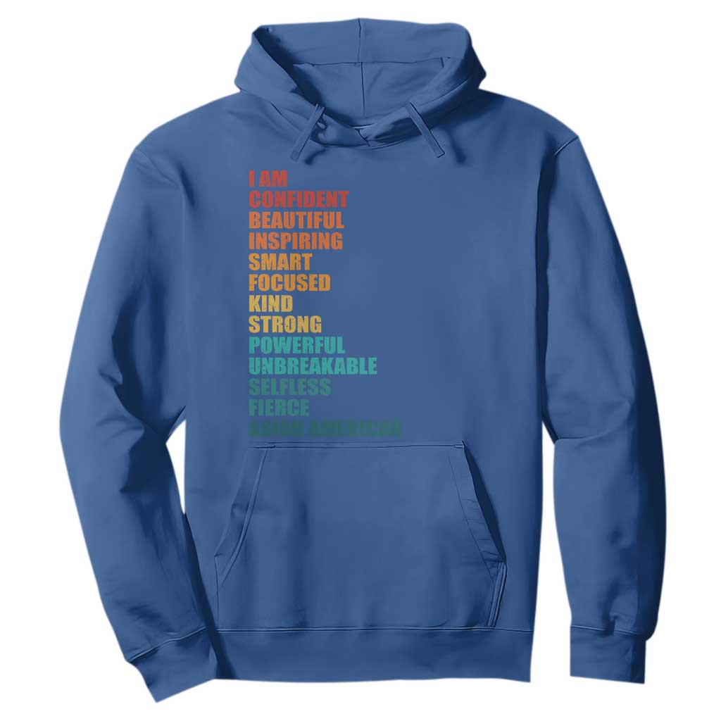 I Am Confident Beautiful Inspiring Asian American Hoodie AAPI Heritage Month TS11 Royal Blue Print Your Wear