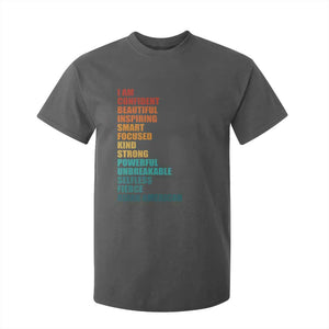 I Am Confident Beautiful Inspiring Asian American T Shirt For Kid AAPI Heritage Month TS11 Dark Heather Print Your Wear